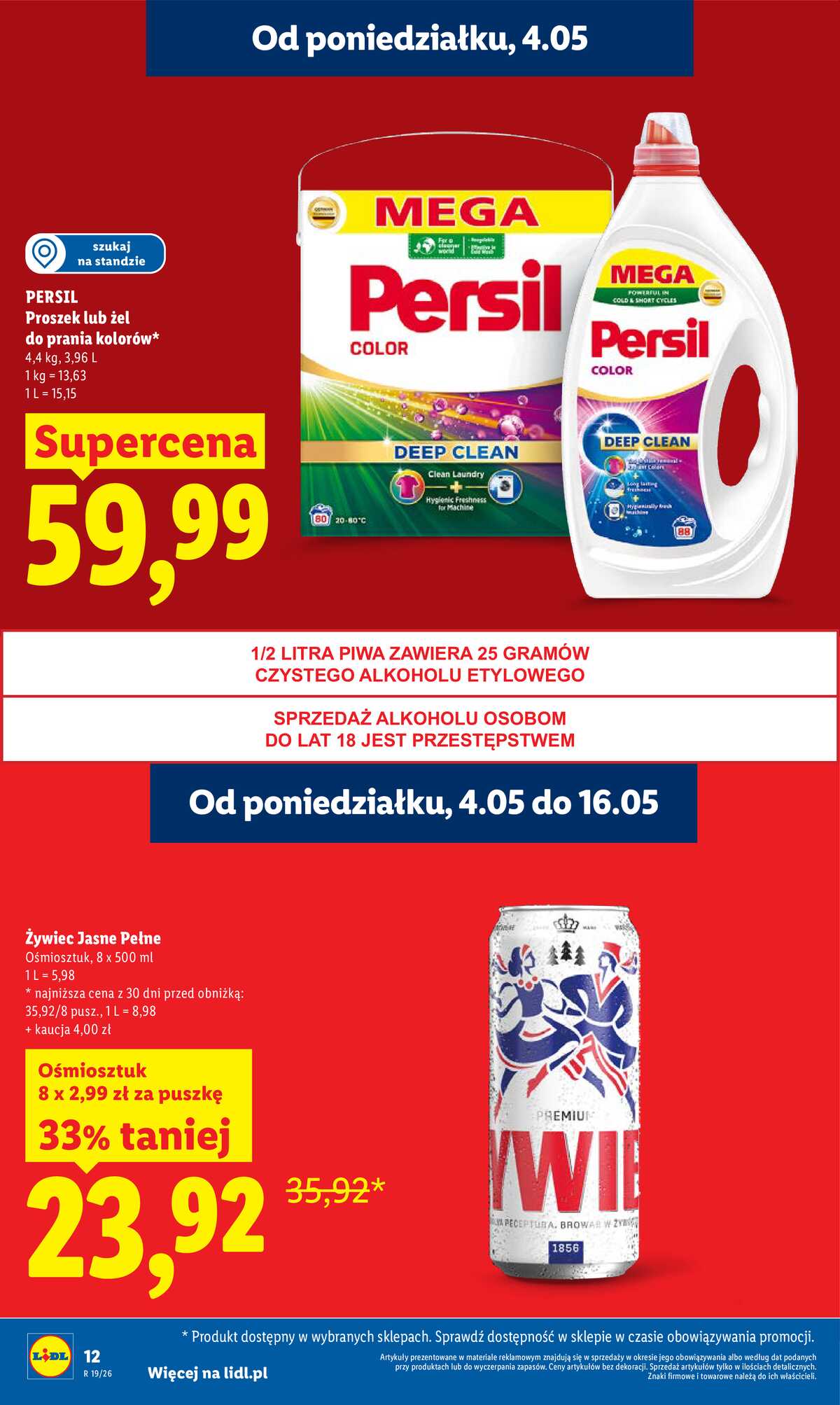 Leták Lidl Polsko 4.5.-6.5.2026 - Zpravodaj platný od 04.05 do 06.05 strana 12