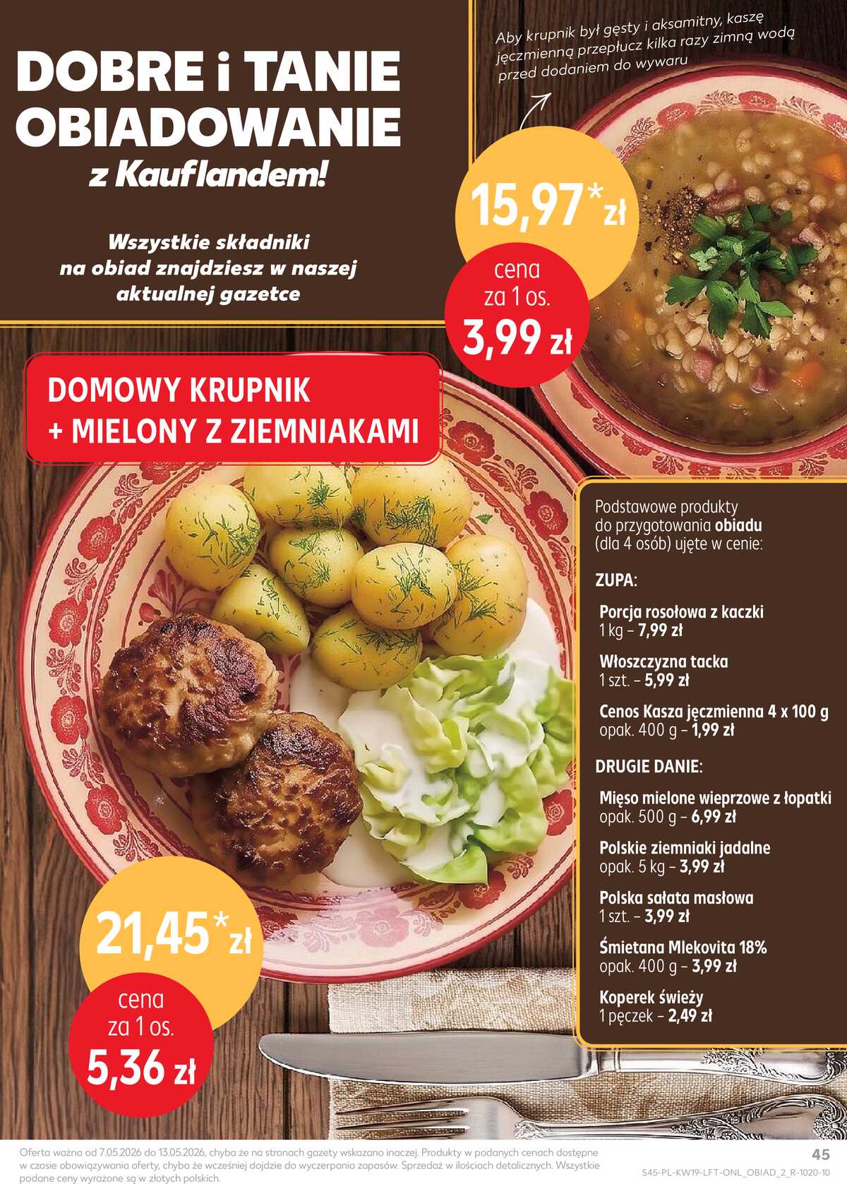 Leták Kaufland Polsko 7.5.-13.5.2026 - Noviny týdne strana 45