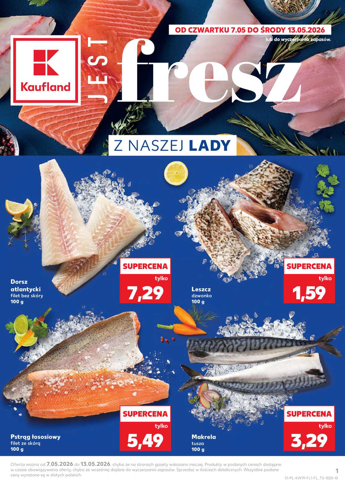 Leták Kaufland Polsko 7.5.-13.5.2026 - Ryby z našeho pultu strana 1