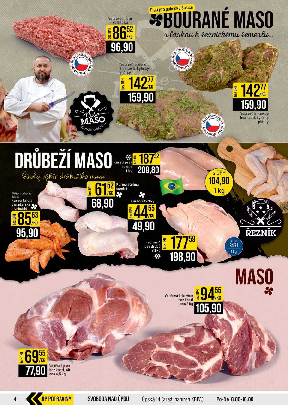 JIP Cash & Carry České Budějovice, Most, Náchod, Polička, Sušice a Svoboda nad Úpou od 6.5. do 12.5.2026 strana 4