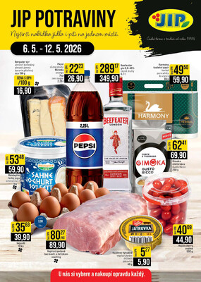 JIP Cash &amp;amp; Carry České Budějovice, Most, Náchod, Polička, Sušice a Svoboda nad Úpou od 6.5. do 12.5.2026
