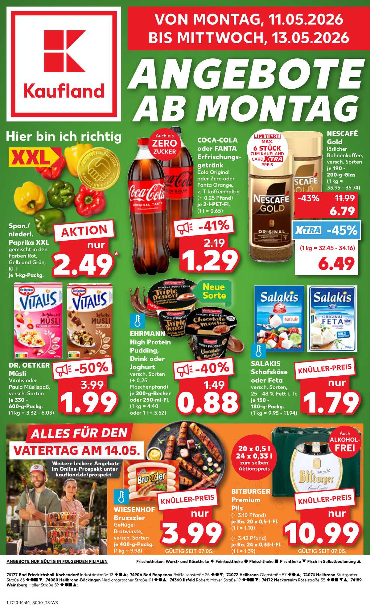 Leták Kaufland Německo 11.5.-13.5.2026 strana 1