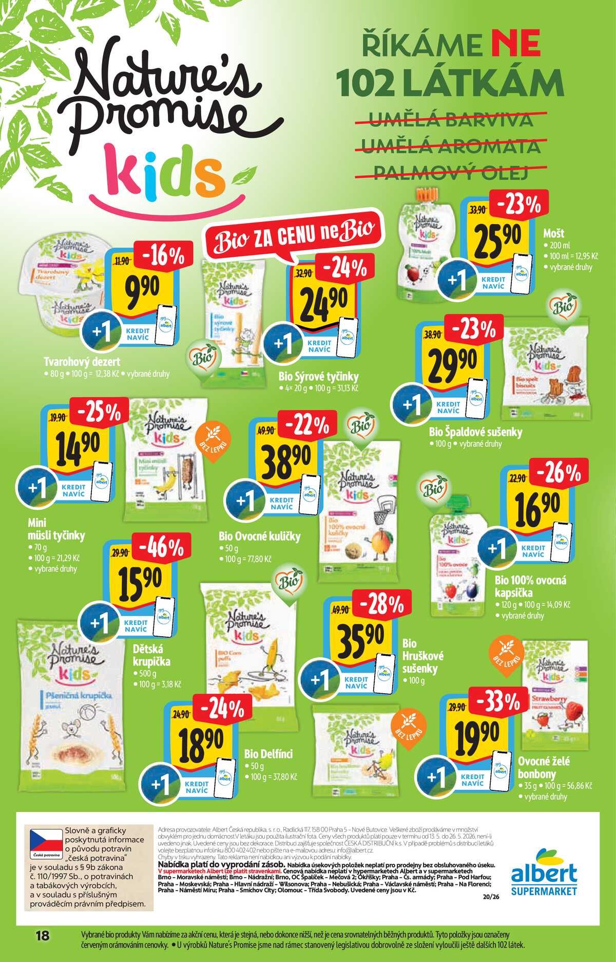 Albert Supermarket katalog Bio od 13.5. do 26.5.2026 strana 18