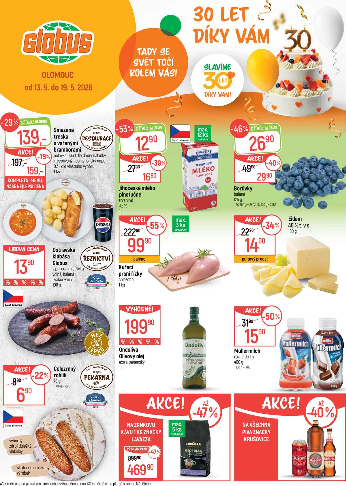 Akční leták Globus 13.5. - 19.5.2026 - Globus Olomouc strana 1