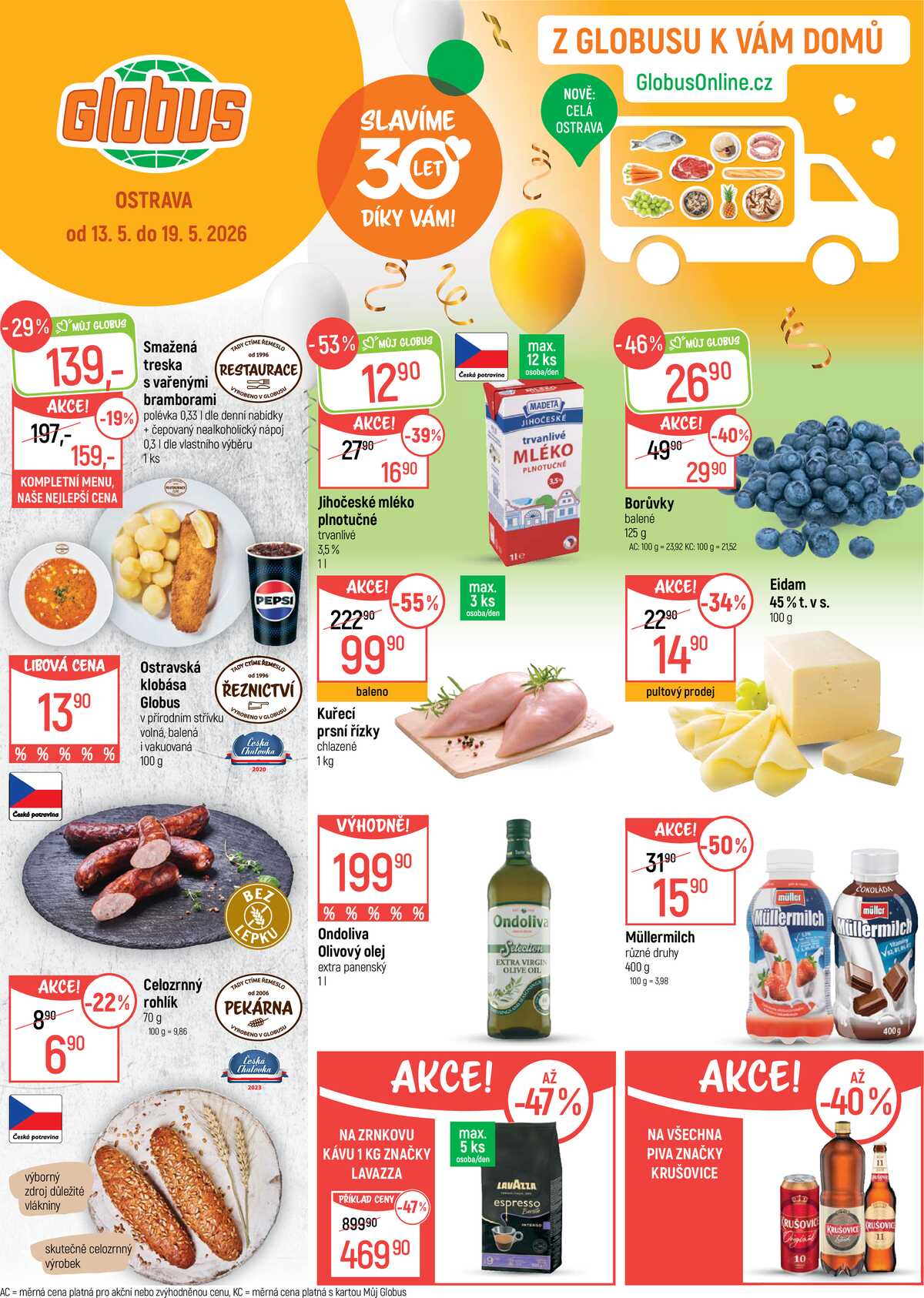 Akční leták Globus 13.5. - 19.5.2026 - Globus Ostrava strana 1