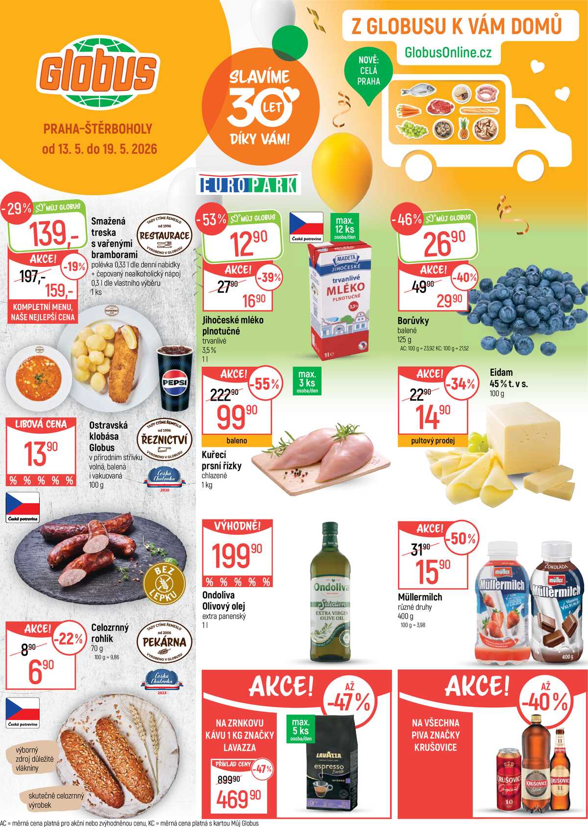 Akční leták Globus 13.5. - 19.5.2026 - Globus Praha - Štěrboholy strana 1