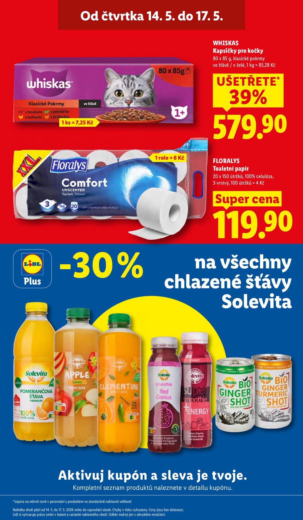 Lidl Čtvrtek od 14.5. do 17.5.2026