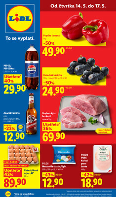 Lidl Čtvrtek od 14.5. do 17.5.2026