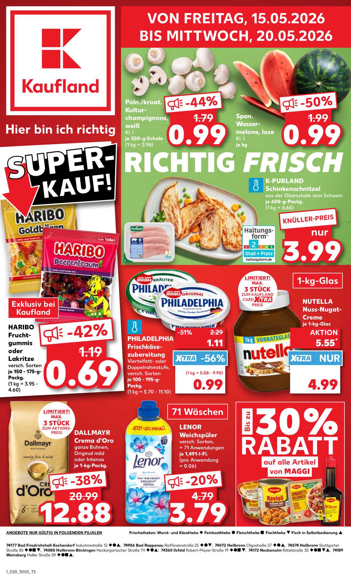 Leták Kaufland Německo 15.5.-20.5.2026 strana 1