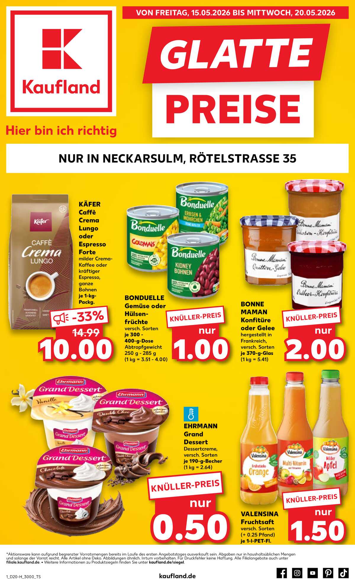 Leták Kaufland Německo 15.5.-20.5.2026 strana 1