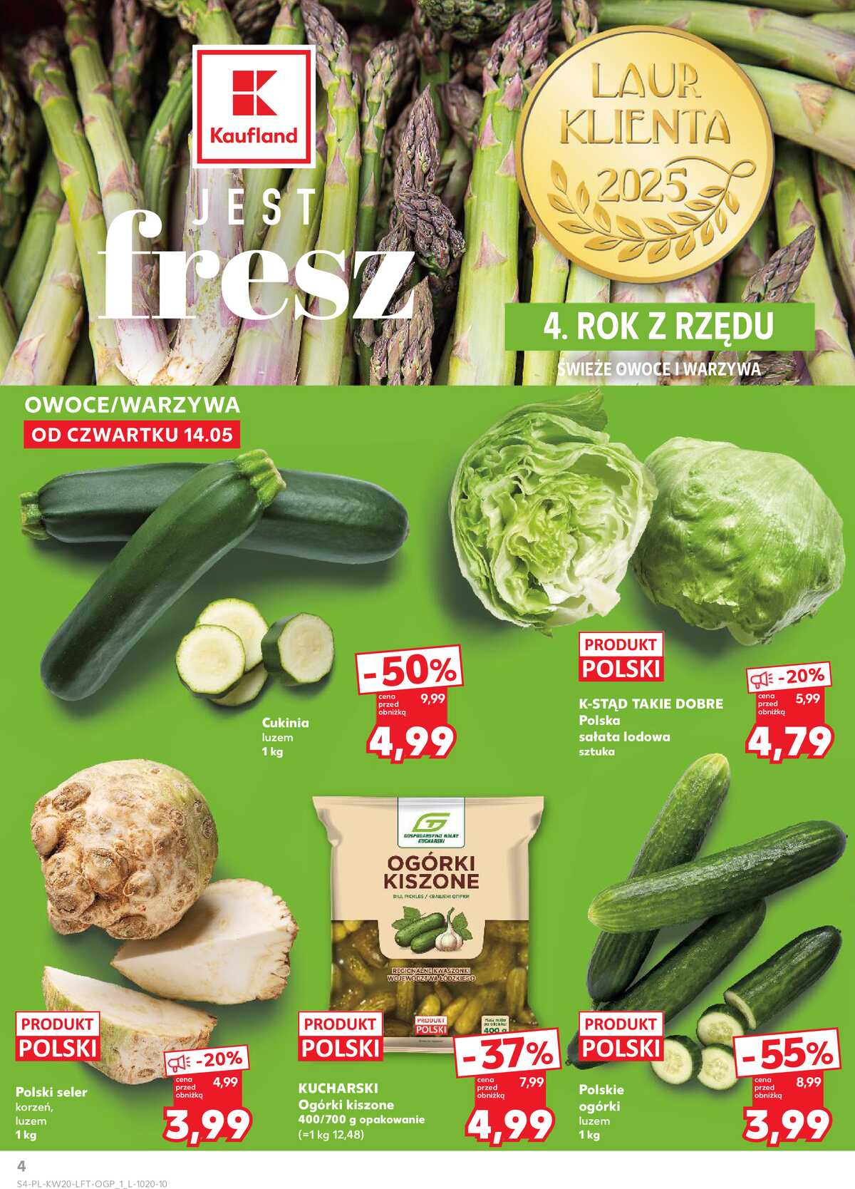 Leták Kaufland Polsko 14.5.-20.5.2026 - Noviny týdne strana 4