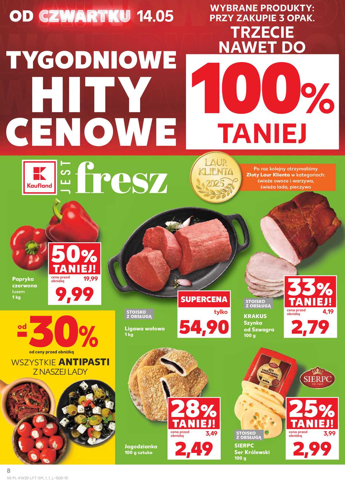Leták Kaufland Polsko 14.5.-20.5.2026 - Noviny týdne strana 8