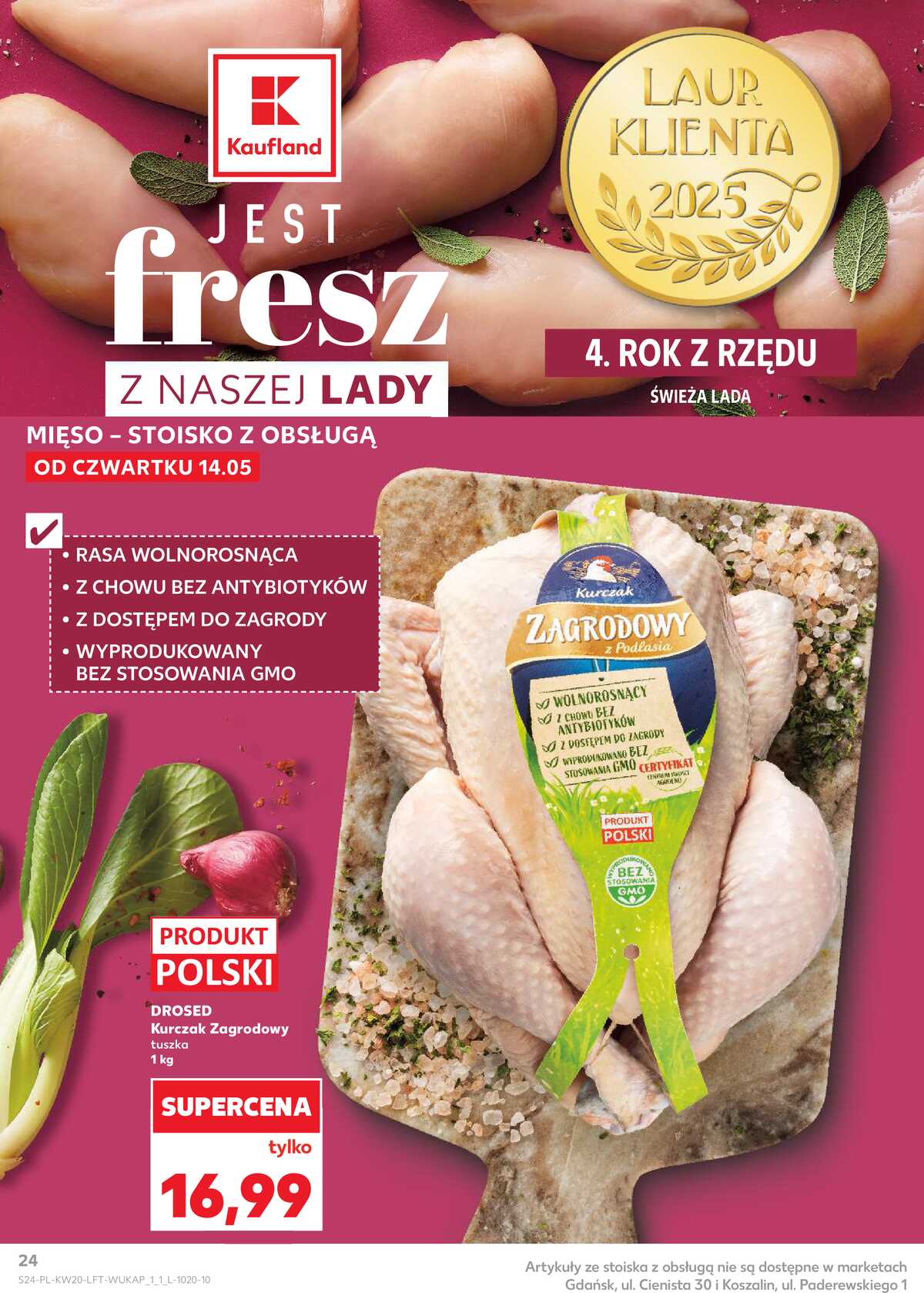 Leták Kaufland Polsko 14.5.-20.5.2026 - Noviny týdne strana 24