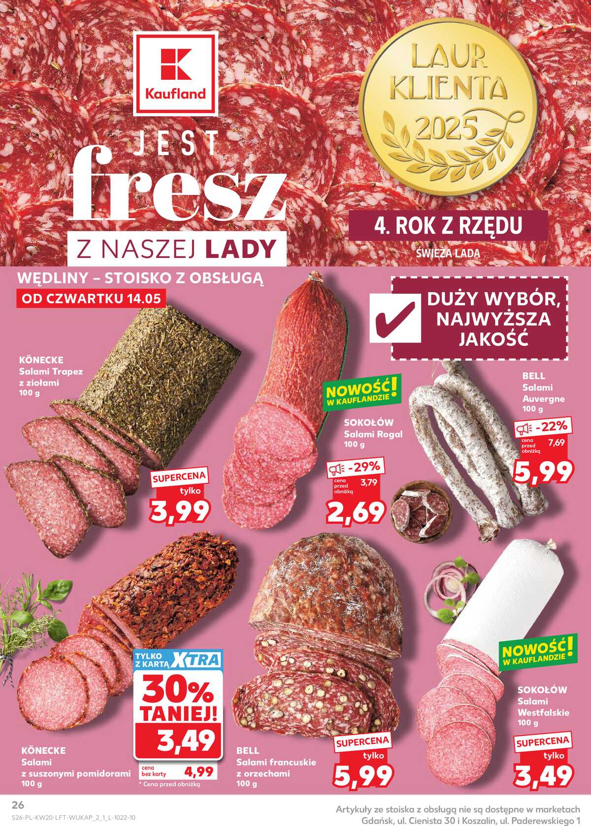 Leták Kaufland Polsko 14.5.-20.5.2026 - Noviny týdne strana 26