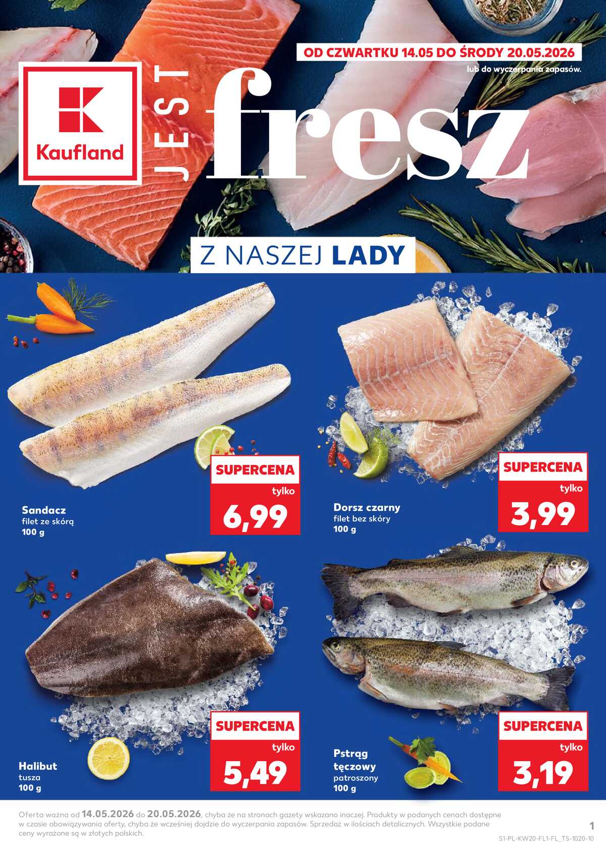 Leták Kaufland Polsko 14.5.-20.5.2026 - Ryby z našeho pultu strana 1