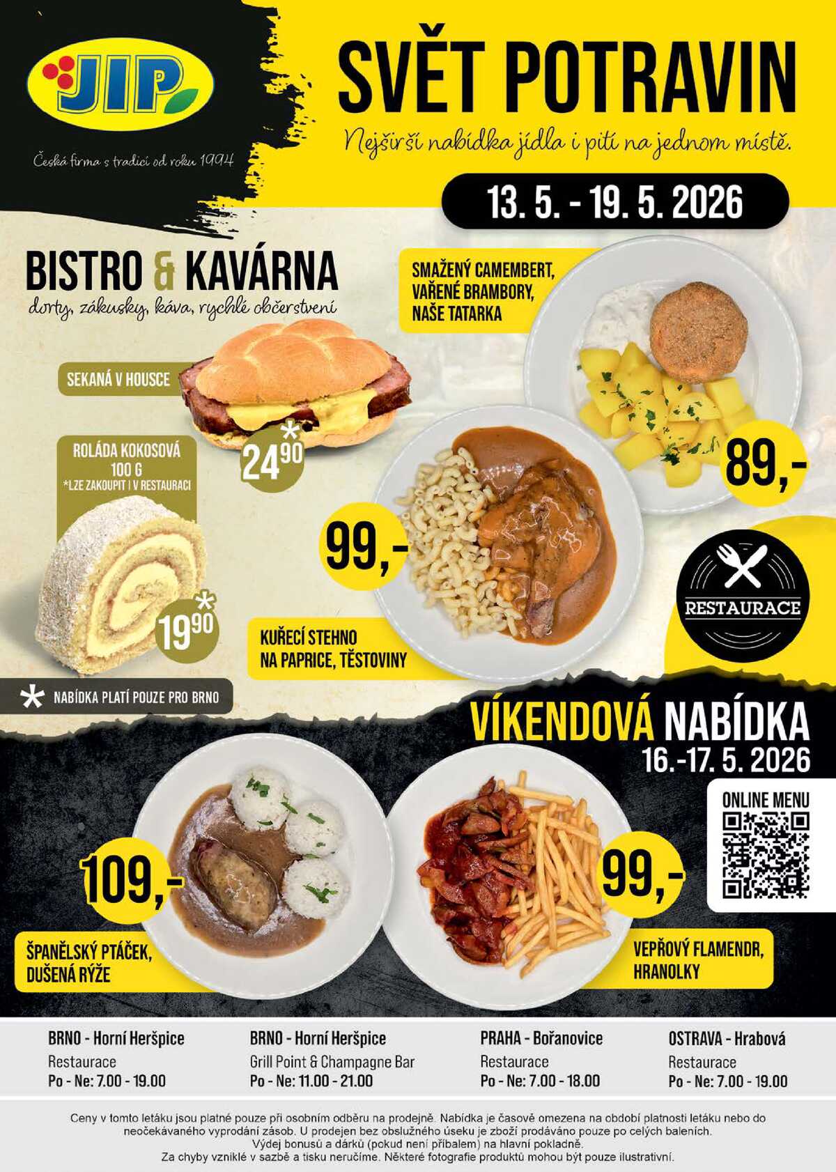 JIP Cash & Carry Brno, Praha, Ostrava, Jilemnice, Pardubice, Ostrava, Karlovy Vary, Olomouc a Zlín od 13.5. do 19.5.2026 strana 20