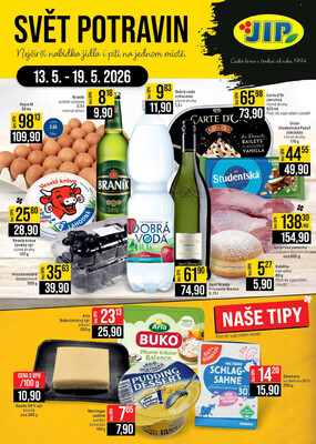 JIP Cash &amp;amp; Carry Brno, Praha, Ostrava, Jilemnice, Pardubice, Ostrava, Karlovy Vary, Olomouc a Zlín od 13.5. do 19.5.2026