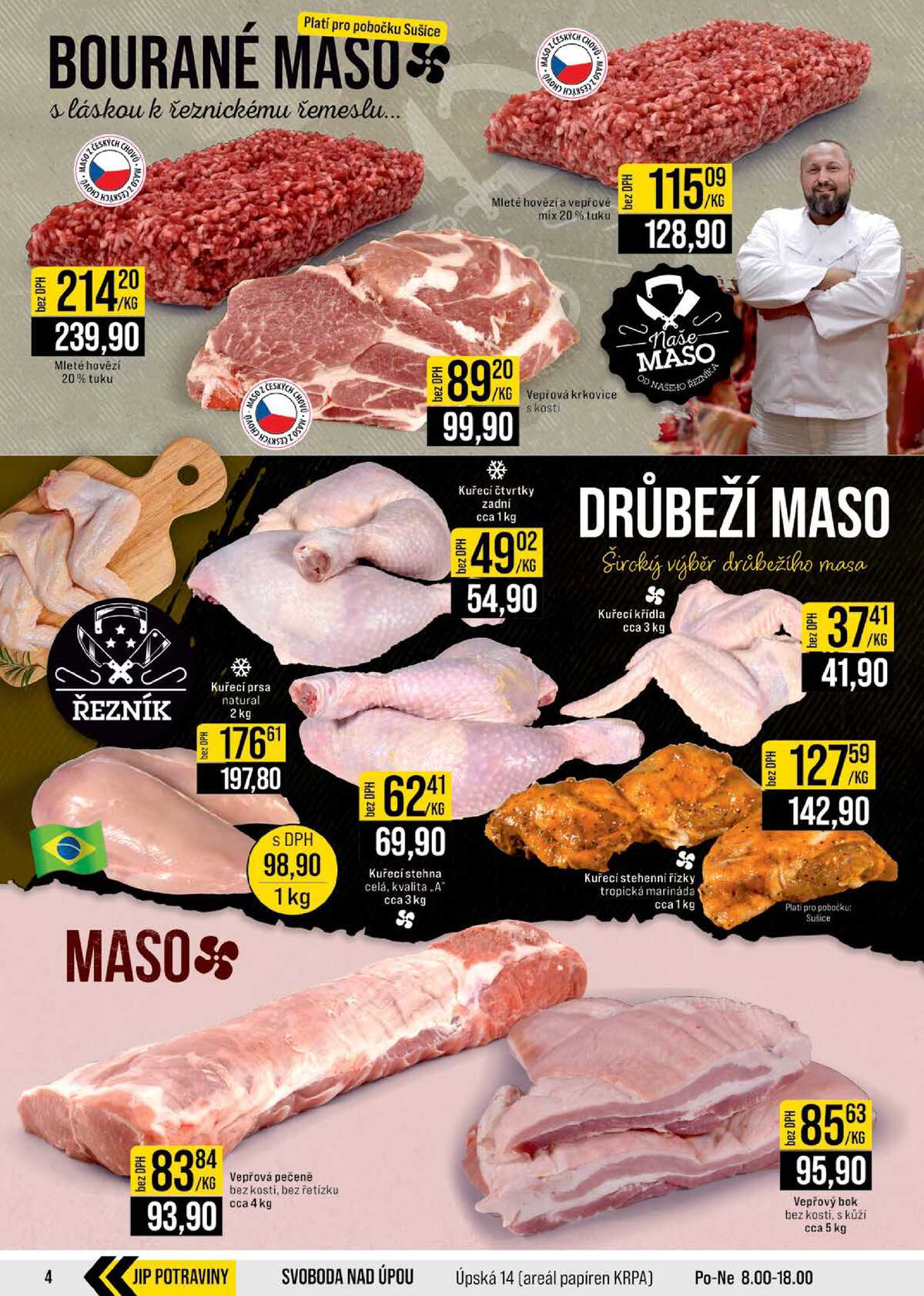 JIP Cash & Carry České Budějovice, Most, Náchod, Polička, Sušice a Svoboda nad Úpou od 13.5. do 19.5.2026 strana 4
