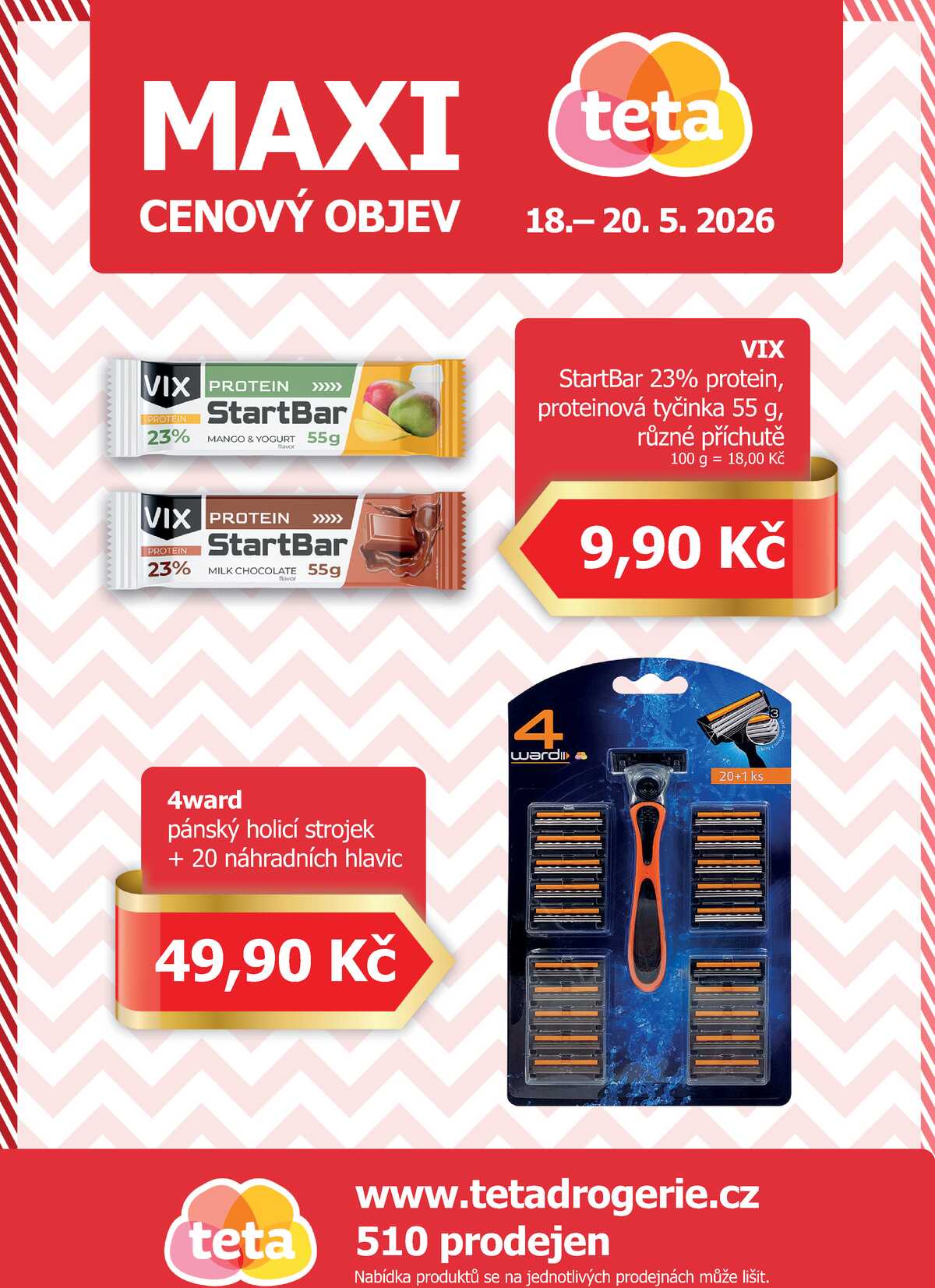 Teta drogerie Maxi cenový objev od 18.5. do 20.5.2026 strana 1