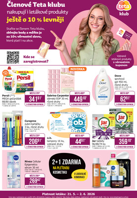 Teta drogerie Teta klub od 21.5. do 2.6.2026