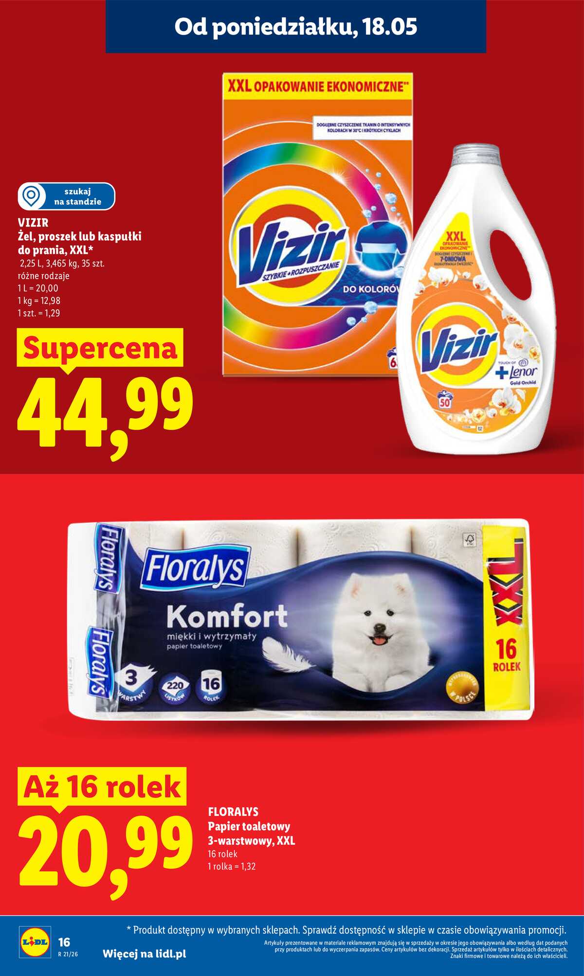 Leták Lidl Polsko 18.5.-20.5.2026 - Zpravodaj platný od 18.05 do 20.05 strana 16