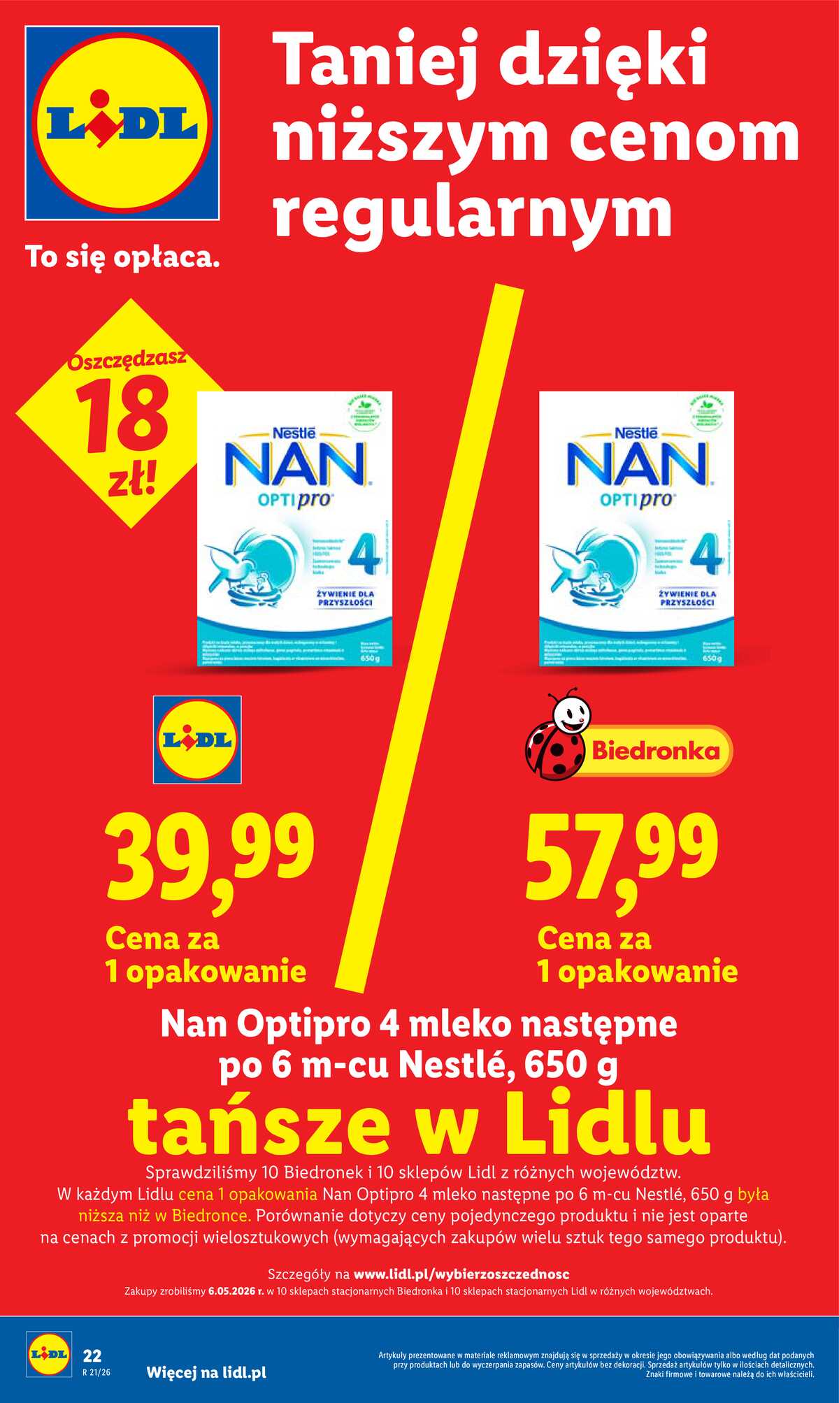 Leták Lidl Polsko 18.5.-20.5.2026 - Zpravodaj platný od 18.05 do 20.05 strana 22