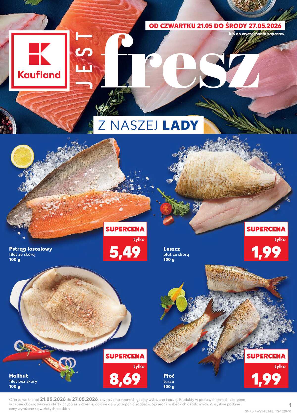 Leták Kaufland Polsko 21.5.-27.5.2026 - Ryby z našeho pultu strana 1