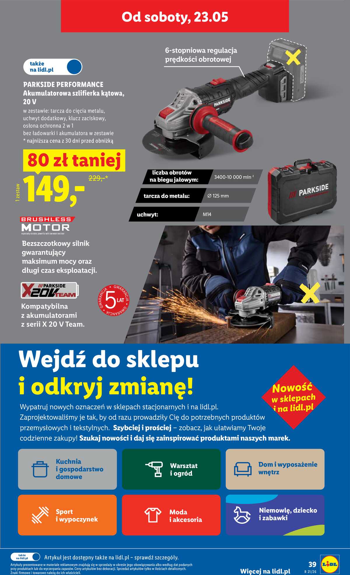 Leták Lidl Polsko 21.5.-23.5.2026 - Zpravodaj platný od 21.05 do 23.05 strana 39