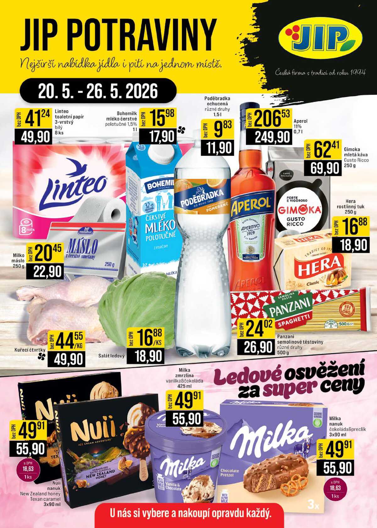 JIP Cash & Carry České Budějovice, Most, Náchod, Polička, Sušice a Svoboda nad Úpou od 20.5. do 26.5.2026 strana 1