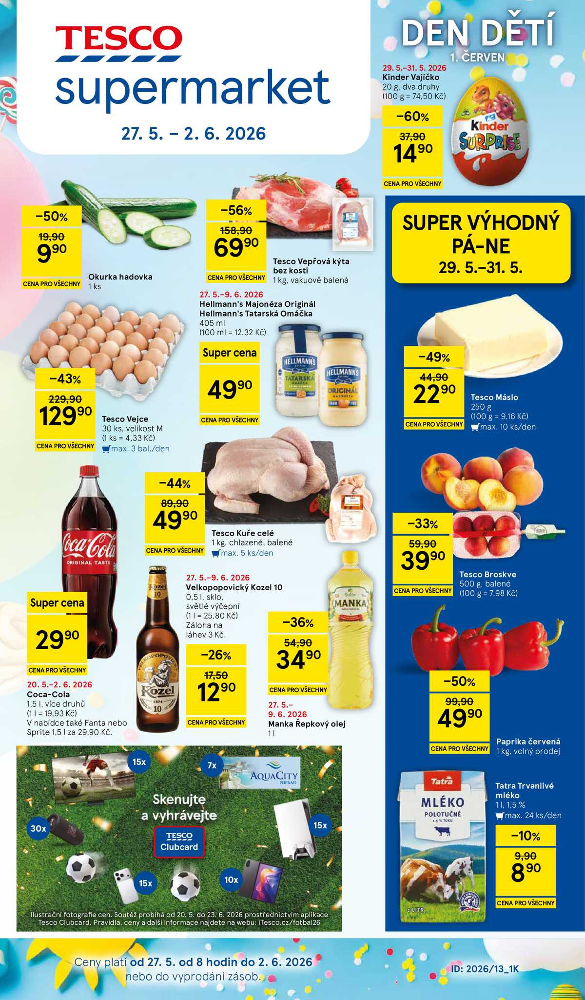 Tesco supermarkety od 27.5. do 2.6.2026 strana 1