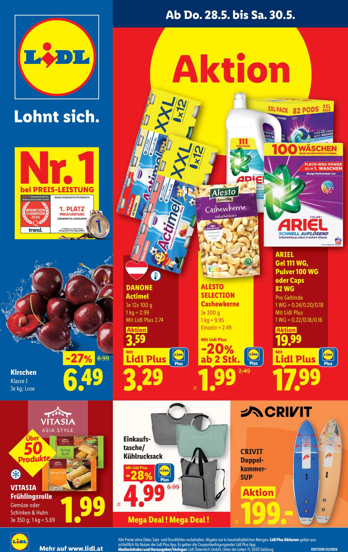Leták Lidl Rakousko 28.5.-2.6.2026 strana 1