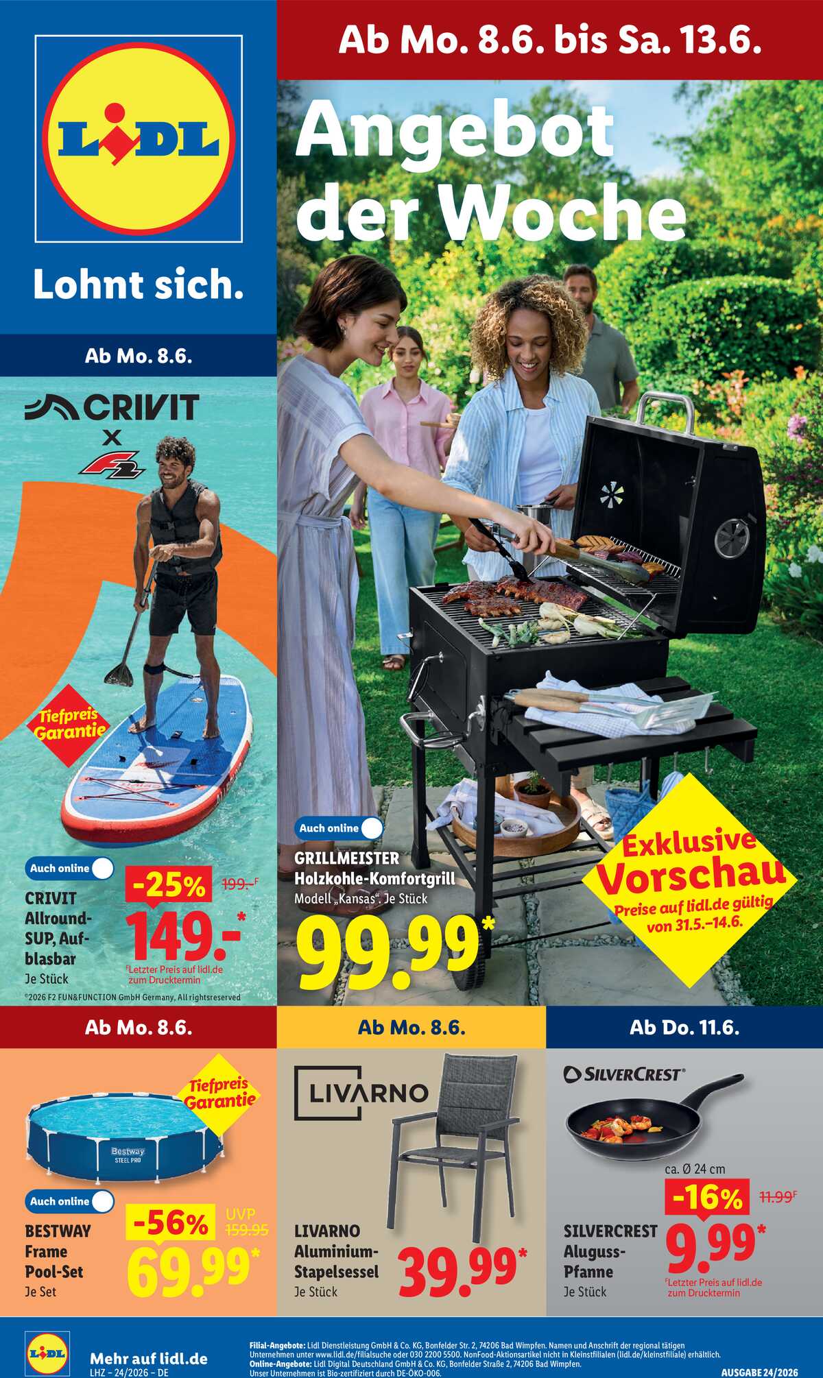 Leták Lidl Německo 8.6.-13.6.2026 strana 1