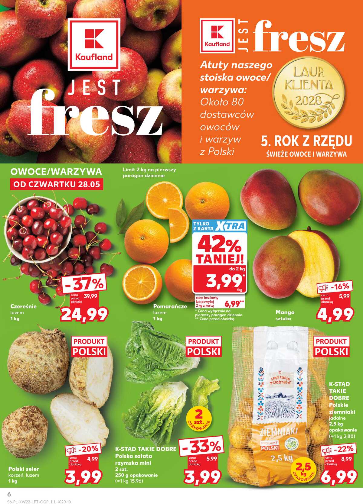 Leták Kaufland Polsko 28.5.-2.6.2026 - Noviny týdne strana 6
