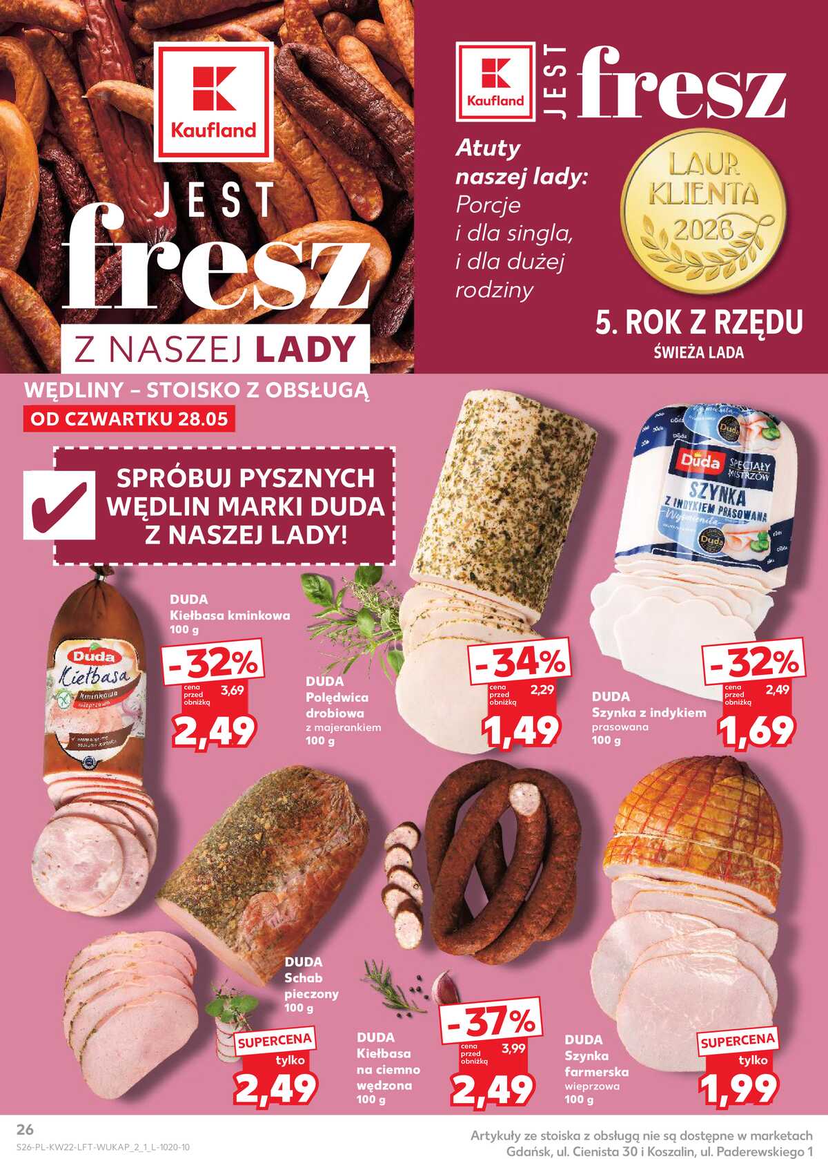 Leták Kaufland Polsko 28.5.-2.6.2026 - Noviny týdne strana 26