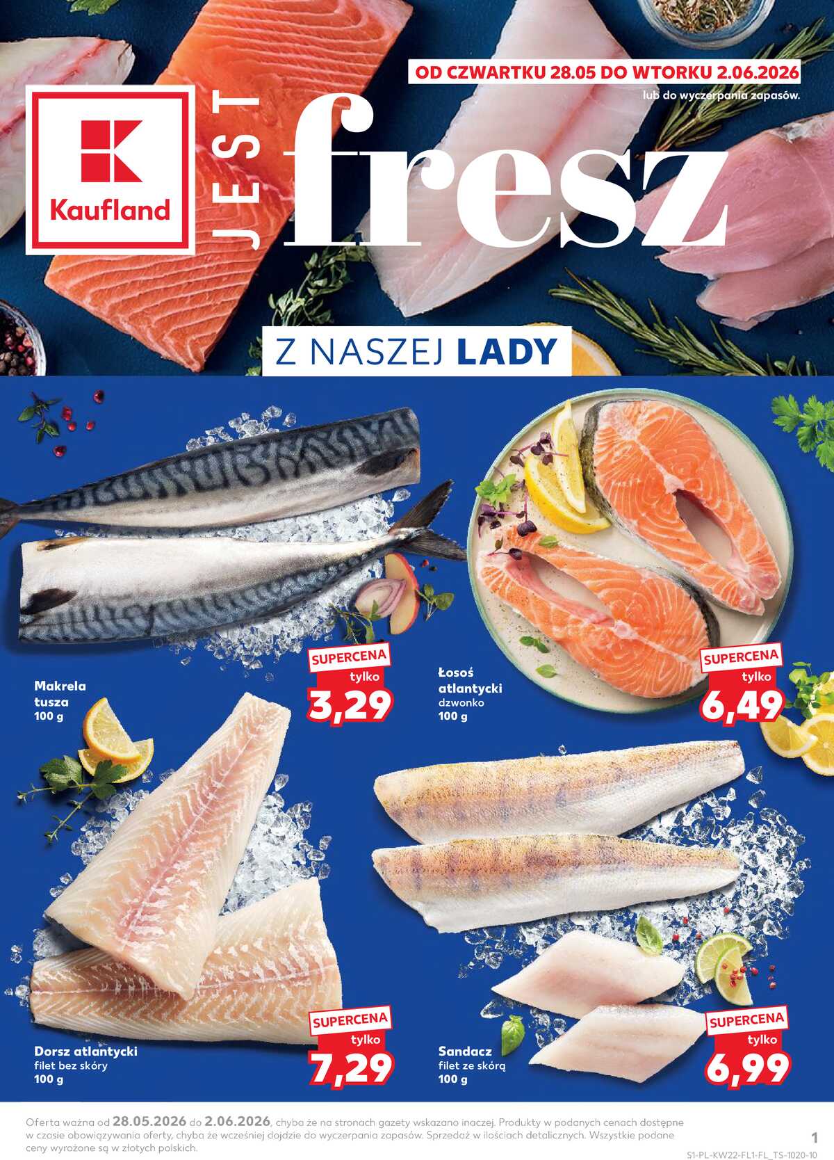 Leták Kaufland Polsko 28.5.-2.6.2026 - Ryby z našeho pultu strana 1