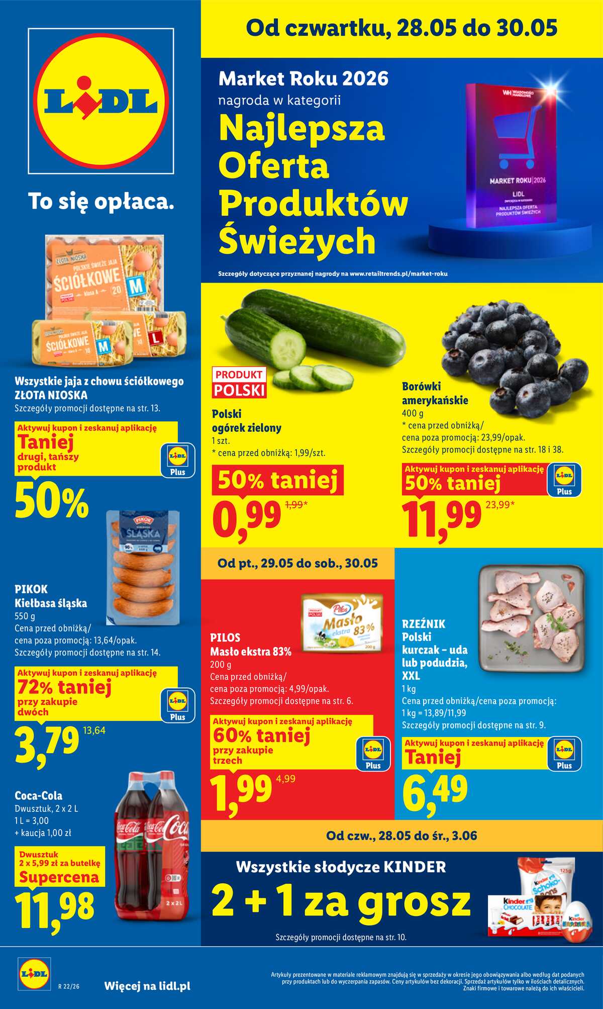 Leták Lidl Polsko 28.5.-30.5.2026 - Zpravodaj platný od 28.05 do 30.05 strana 1