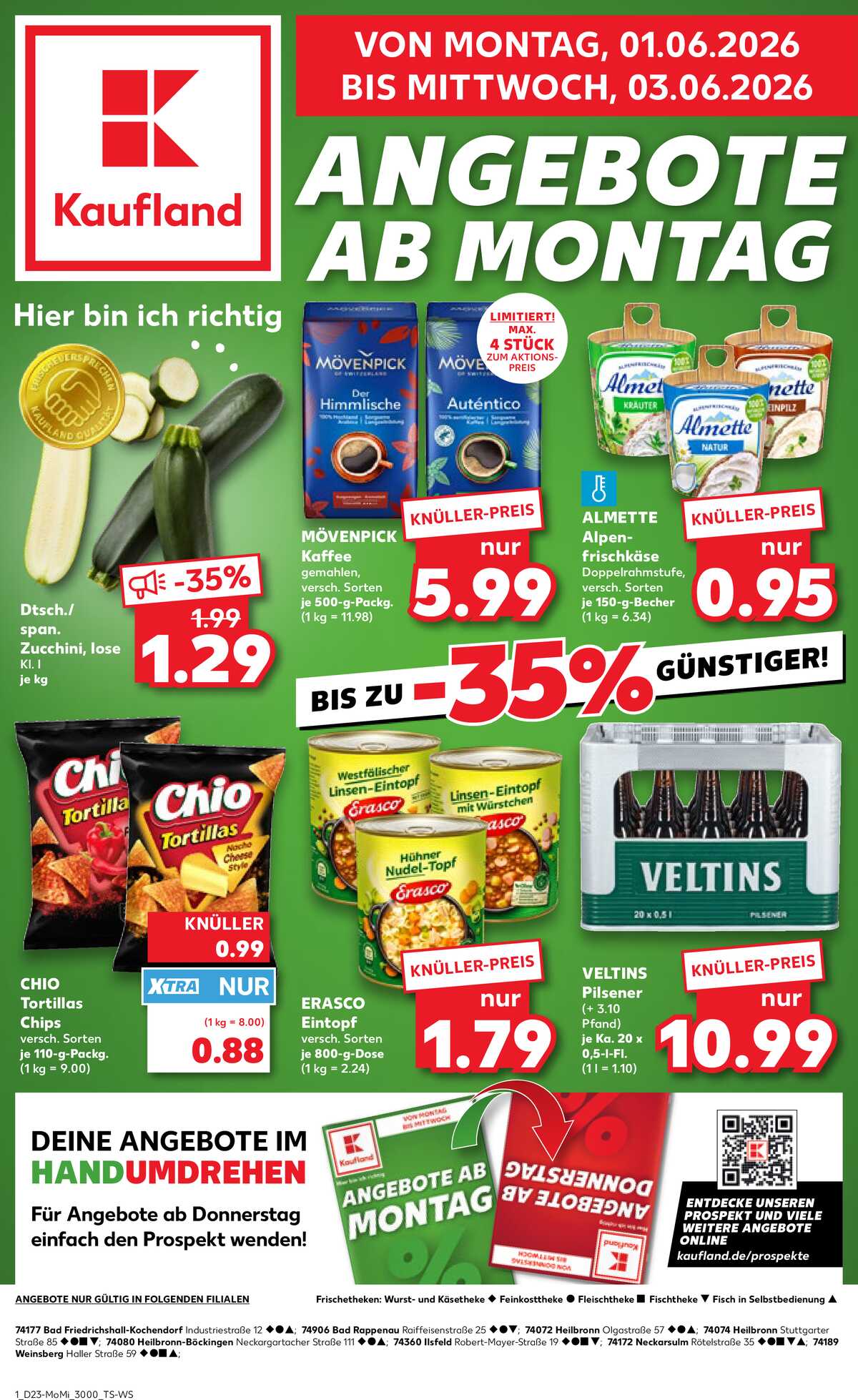 Leták Kaufland Německo 1.6.-3.6.2026 strana 1