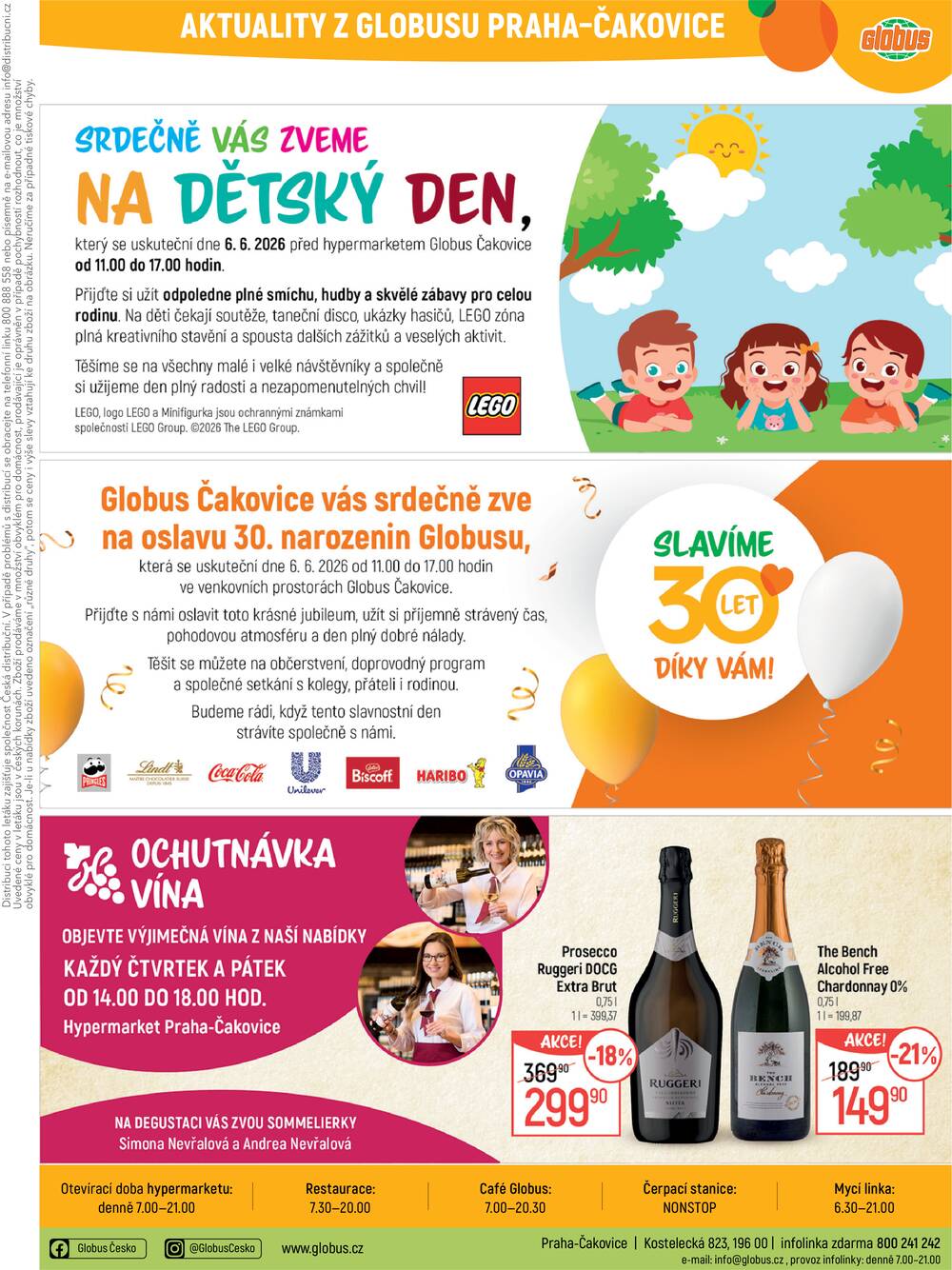 Akční leták Globus 3.6. - 9.6.2026 - Globus Praha - Čakovice