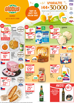 Akční leták Globus 3.6. - 9.6.2026 - Globus Havířov