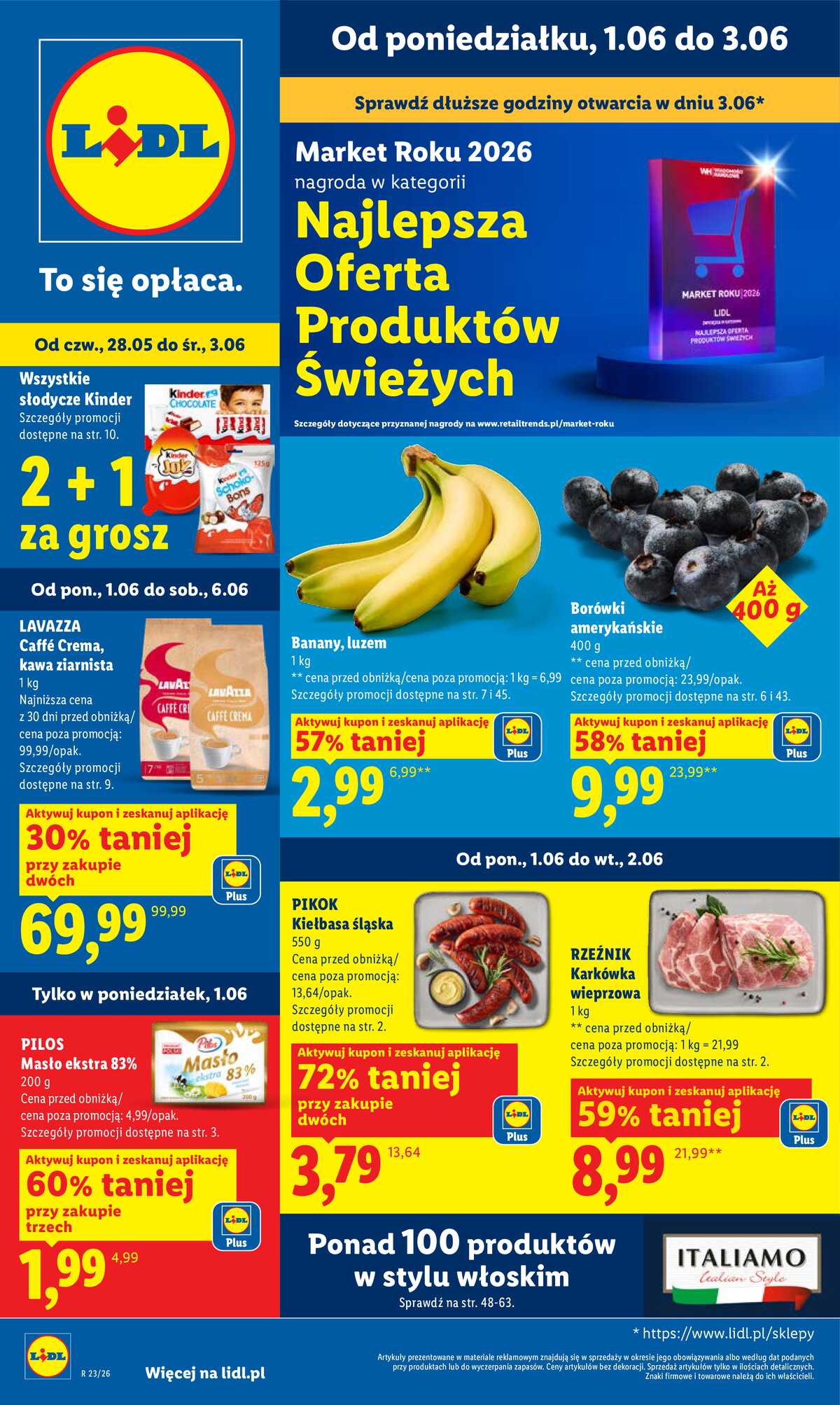 Leták Lidl Polsko 1.6.-3.6.2026 - Zpravodaj platný od 1.06 do 3.06 strana 1