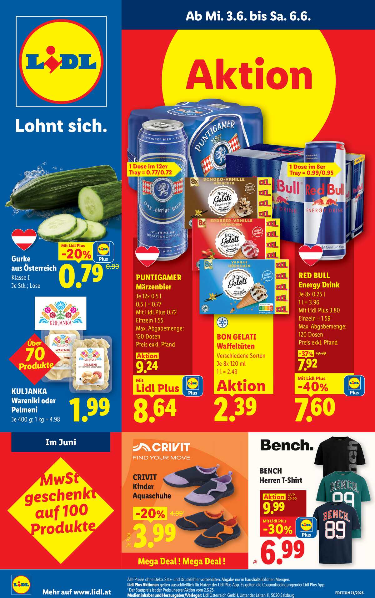 Leták Lidl Rakousko 3.6.-10.6.2026 strana 1