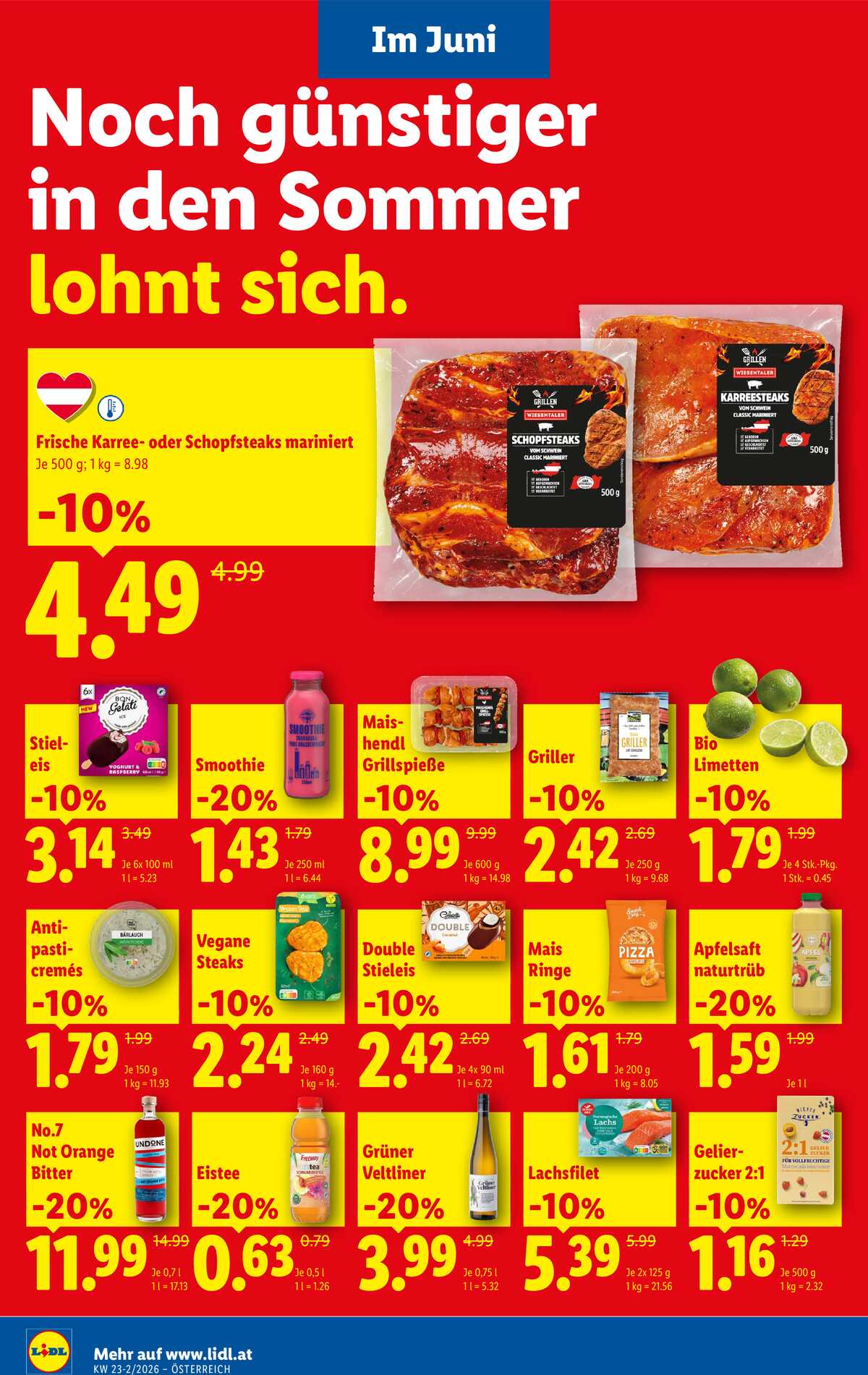 Leták Lidl Rakousko 3.6.-10.6.2026 strana 2