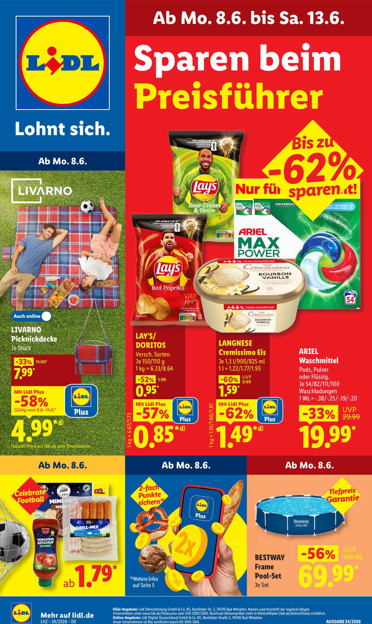 Leták Lidl Německo 8.6.-13.6.2026 strana 1