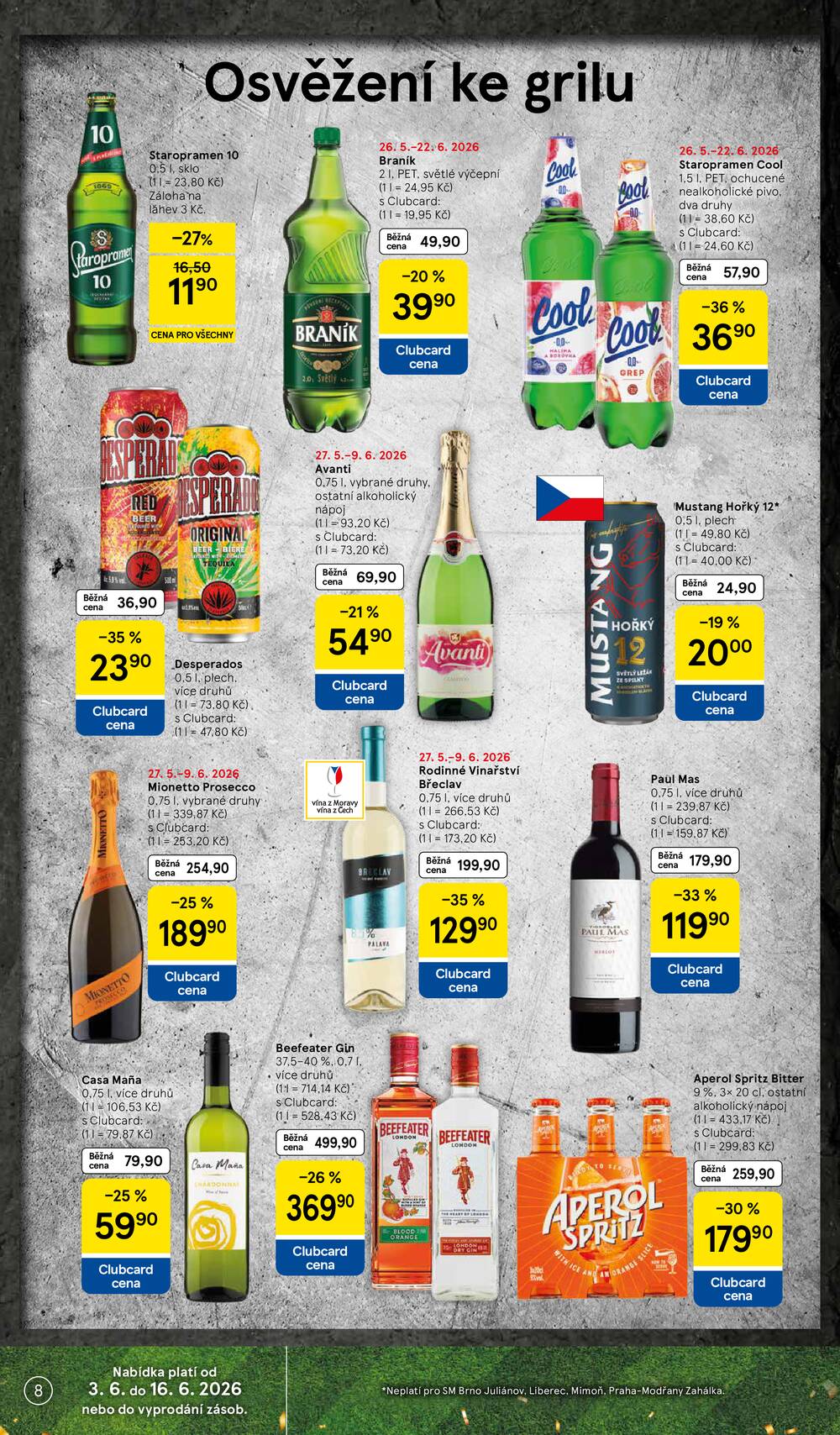 Tesco supermarkety od 3.6. do 9.6.2026