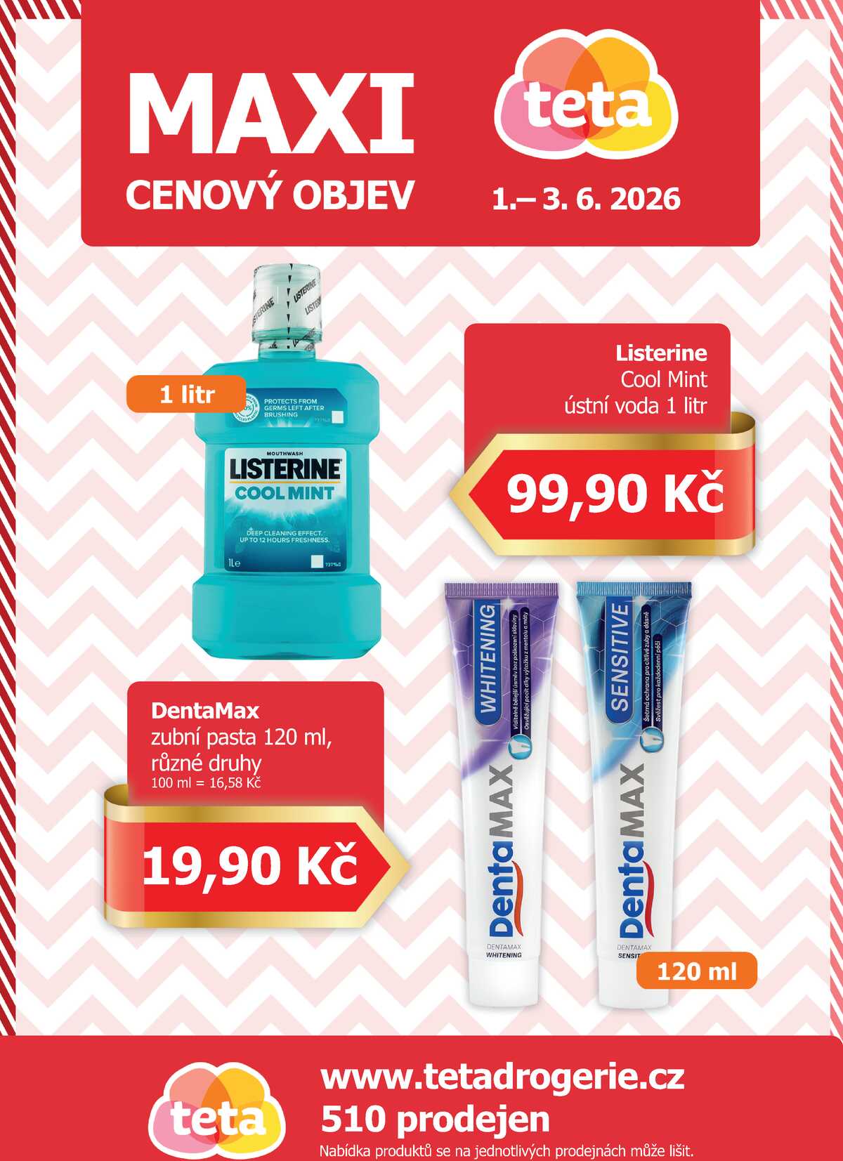 Teta drogerie Maxi cenový objev od 1.6. do 3.6.2026 strana 1