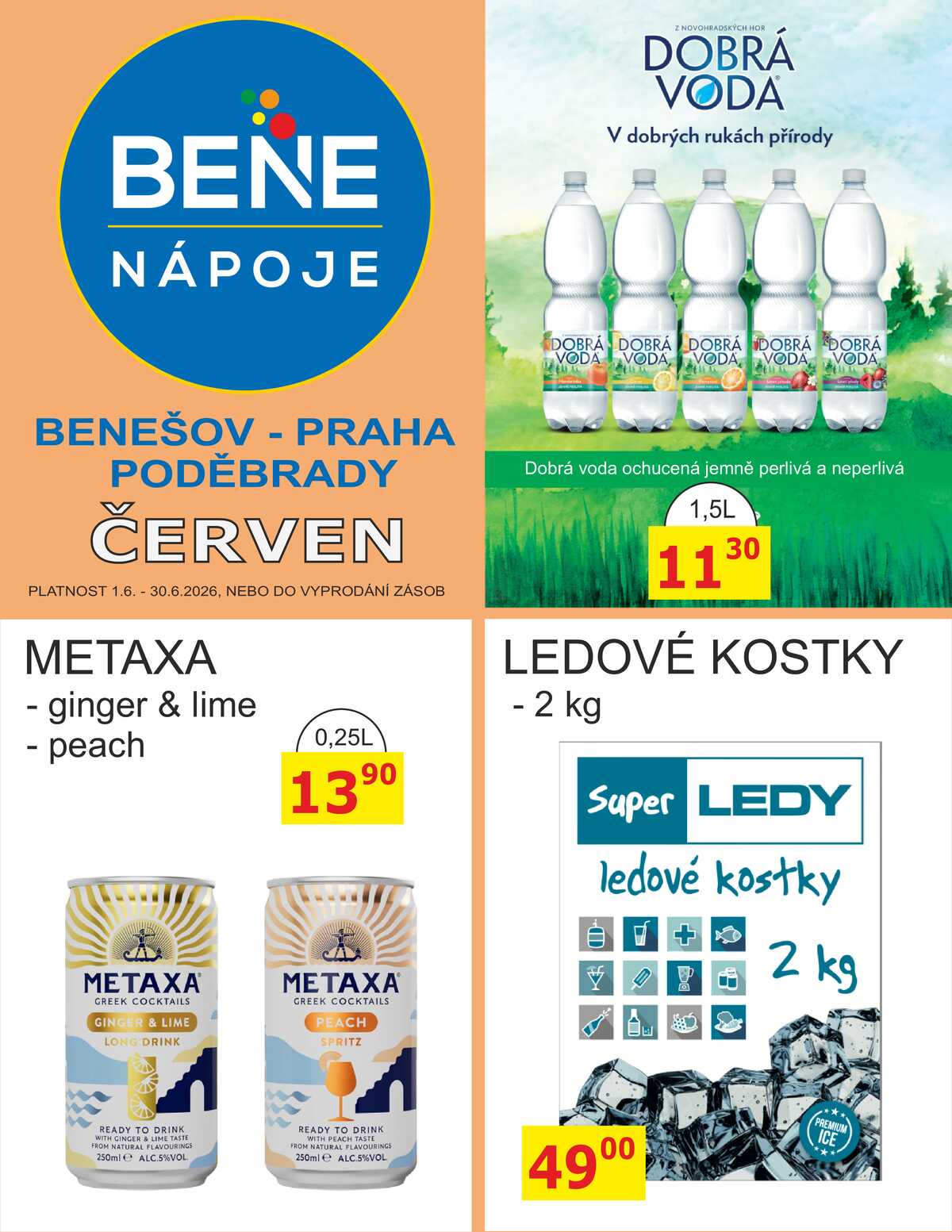 BENE Nápoje od 1.6. do 30.6.2026 strana 1