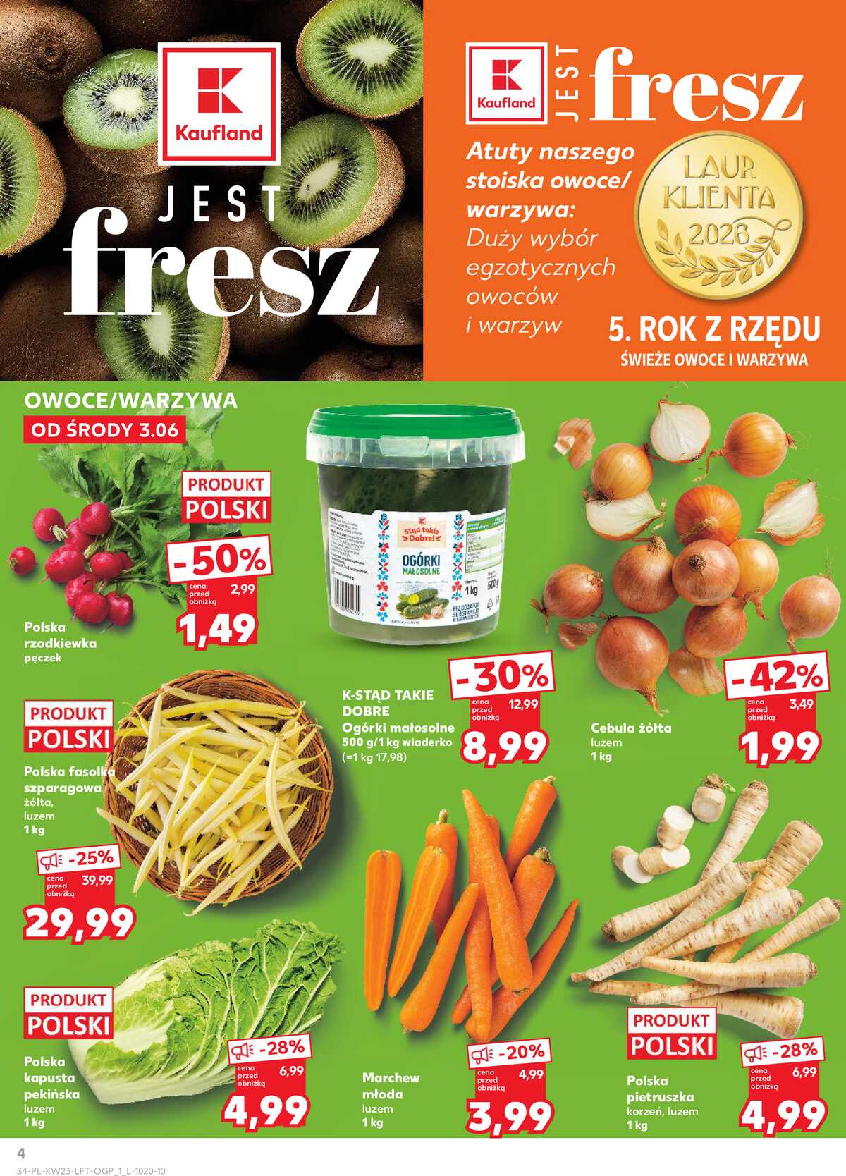Leták Kaufland Polsko 3.6.-10.6.2026 - Noviny týdne strana 4