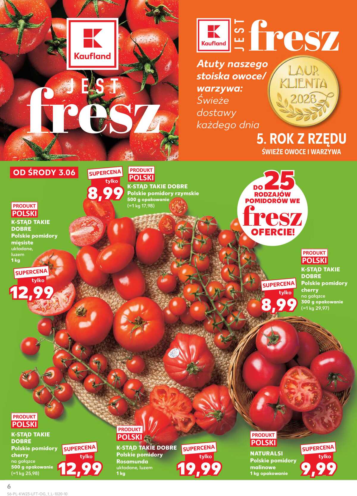 Leták Kaufland Polsko 3.6.-10.6.2026 - Noviny týdne strana 6