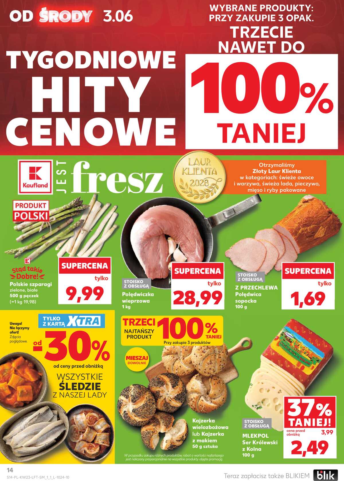 Leták Kaufland Polsko 3.6.-10.6.2026 - Noviny týdne strana 14
