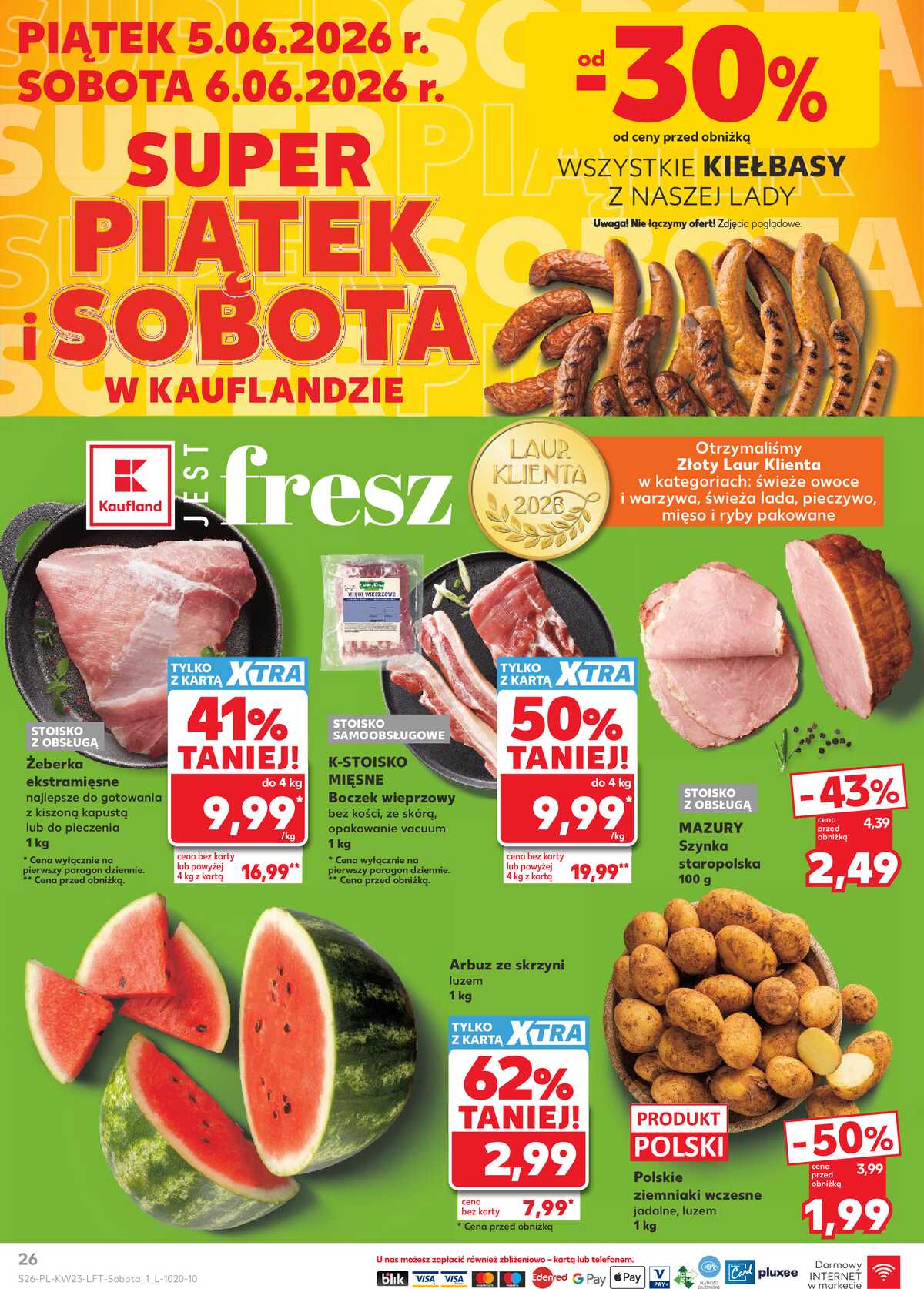 Leták Kaufland Polsko 3.6.-10.6.2026 - Noviny týdne strana 26